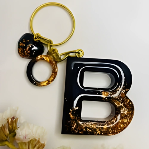 Letter Resin Keyring