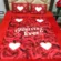 Forever Love Red Rose Printed Bedsheet Set