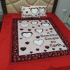 Beautiful Couple Heart Print Bedsheet Set