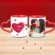 Customized Heart Handle Photo Mug